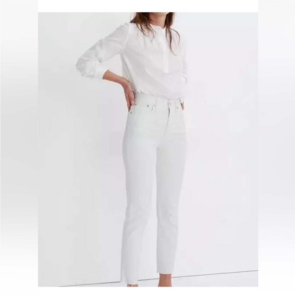 Madewell The Perfect Vintage Crop Jean Tile White AJ193